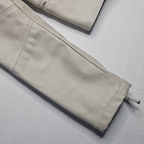 BLANKNYC Cream Faux Leather Jacket Women's Size XL - Picture 5 of 16